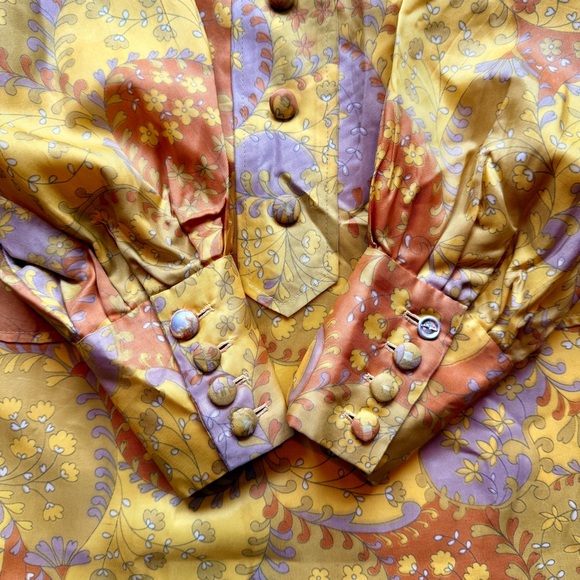 Vintage 60s Floral Women's Dress - Picture 6 of 10